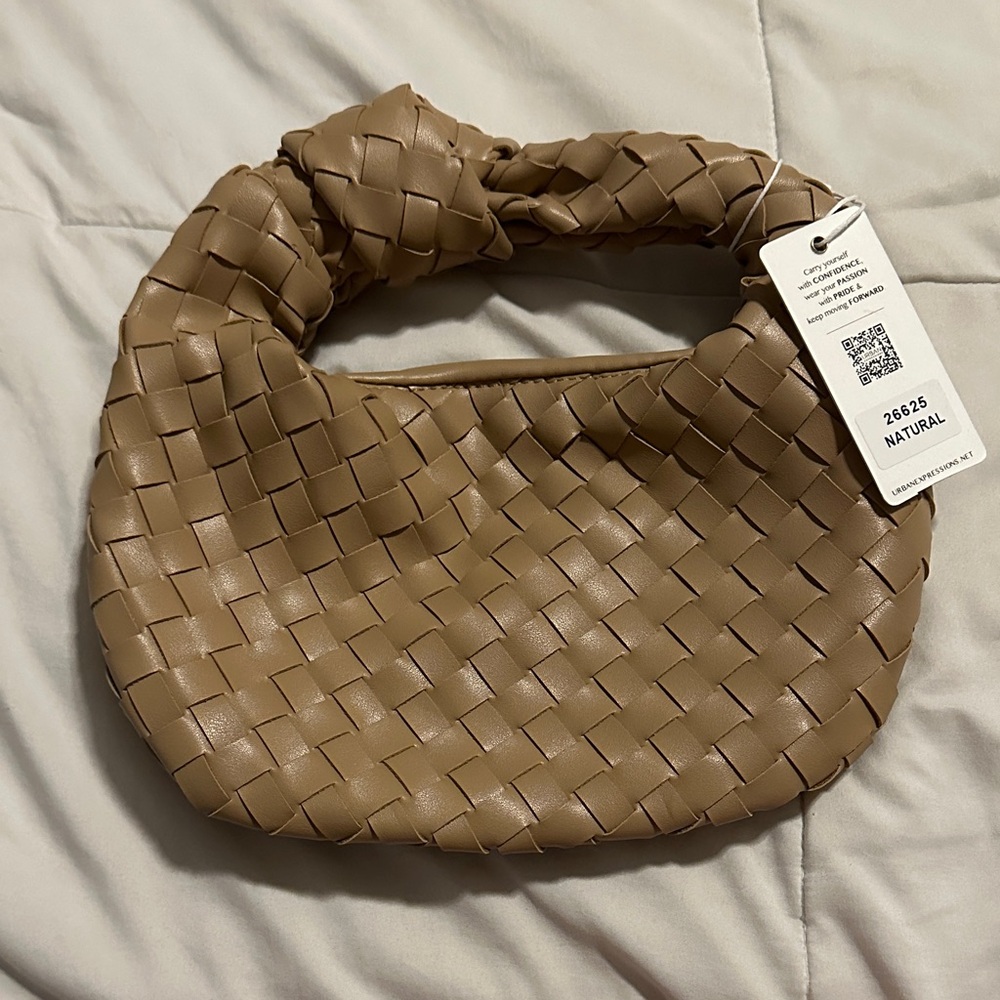 Urban Expressions Woven Tan Handbag